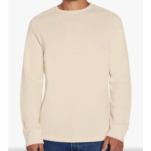 NWT Eddie Bauer Men's Relaxed Fit Knit Crewneck  Cotton Long Sleeve  Irish Cream - Picture 6 of 9